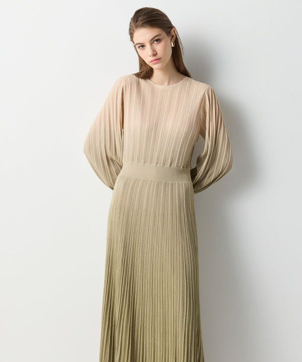 Ipekyol Gradient Color Transition Knitwear Dress Gold