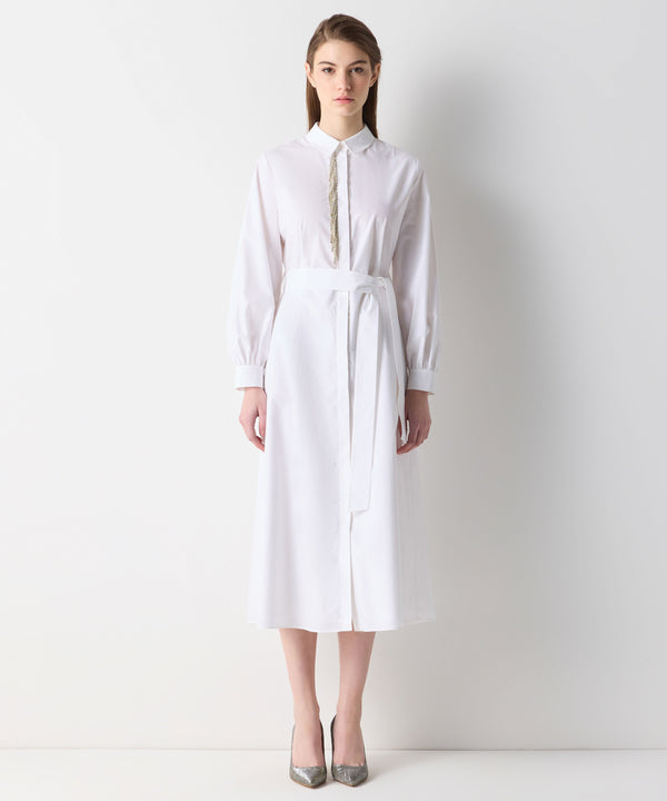 Ipekyol Embroidered Shirt Dress Off White