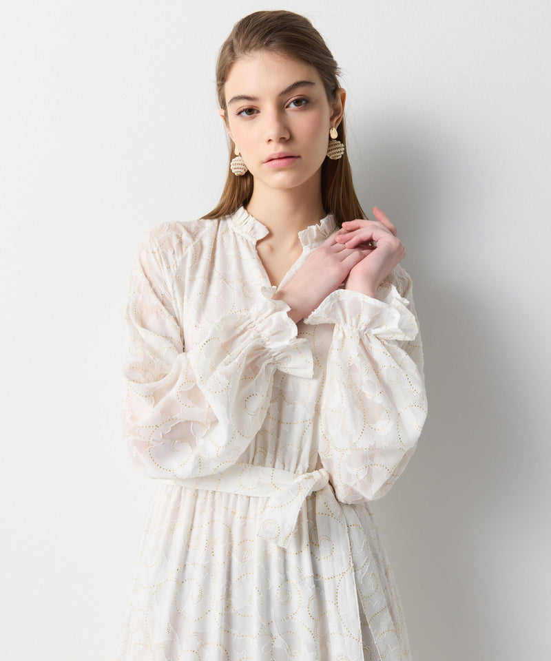 Ipekyol  Jacquard Dress With Tassel Stripes Off White