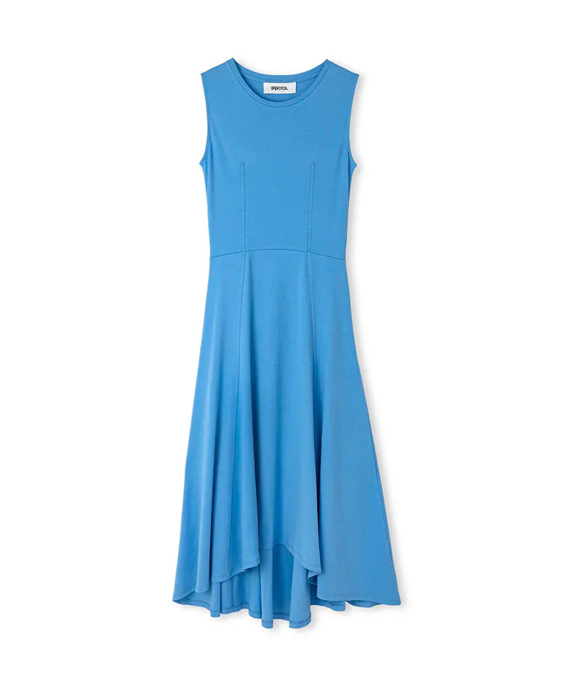 Ipekyol Combed Cotton Dress With Stitching Detail Light Blue