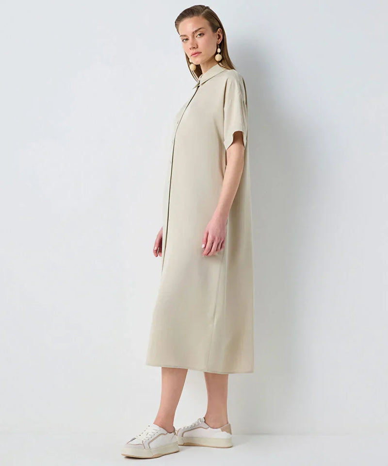 Ipekyol Relaxed Fit Shirt Dress Stone