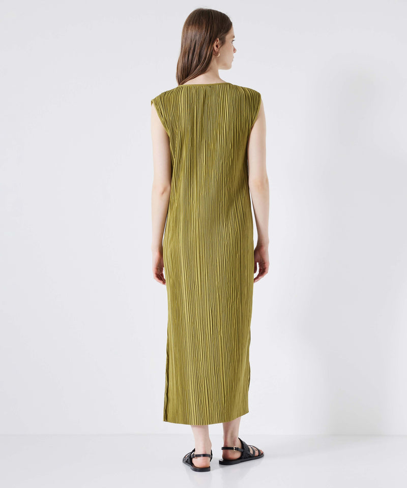 Ipekyol Textured Straight Cut Dress Green