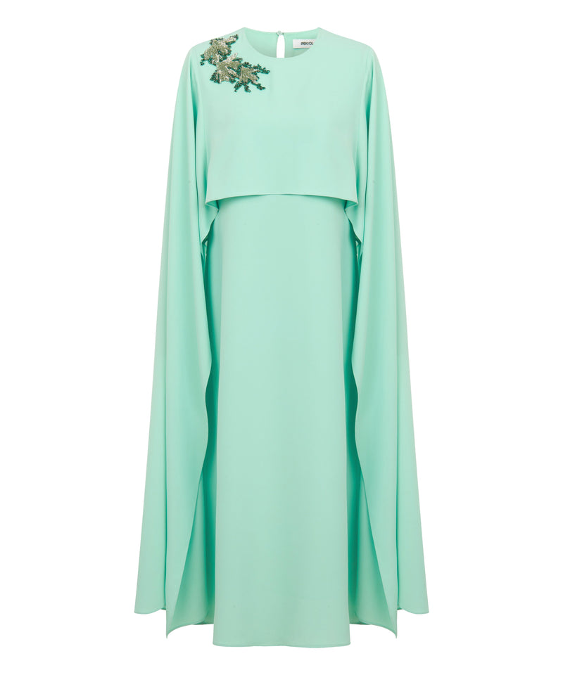 Ipekyol Cape-Effect Dress With Embellishment Mint Green