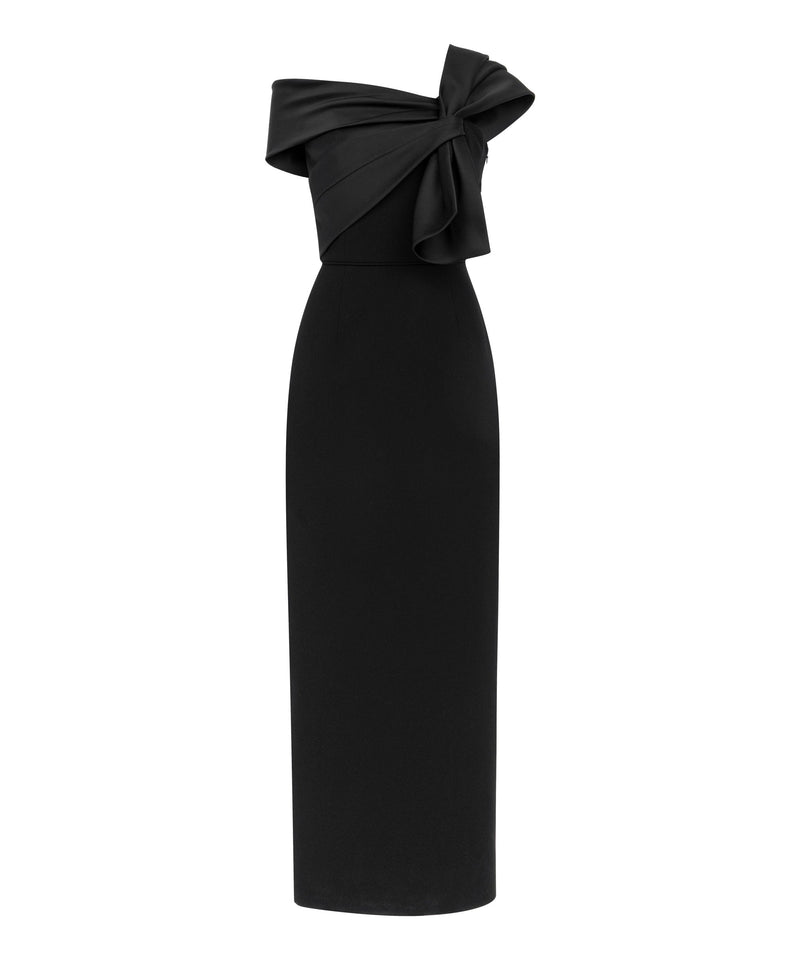 Ipekyol Asymmetrical Bow Dress Black