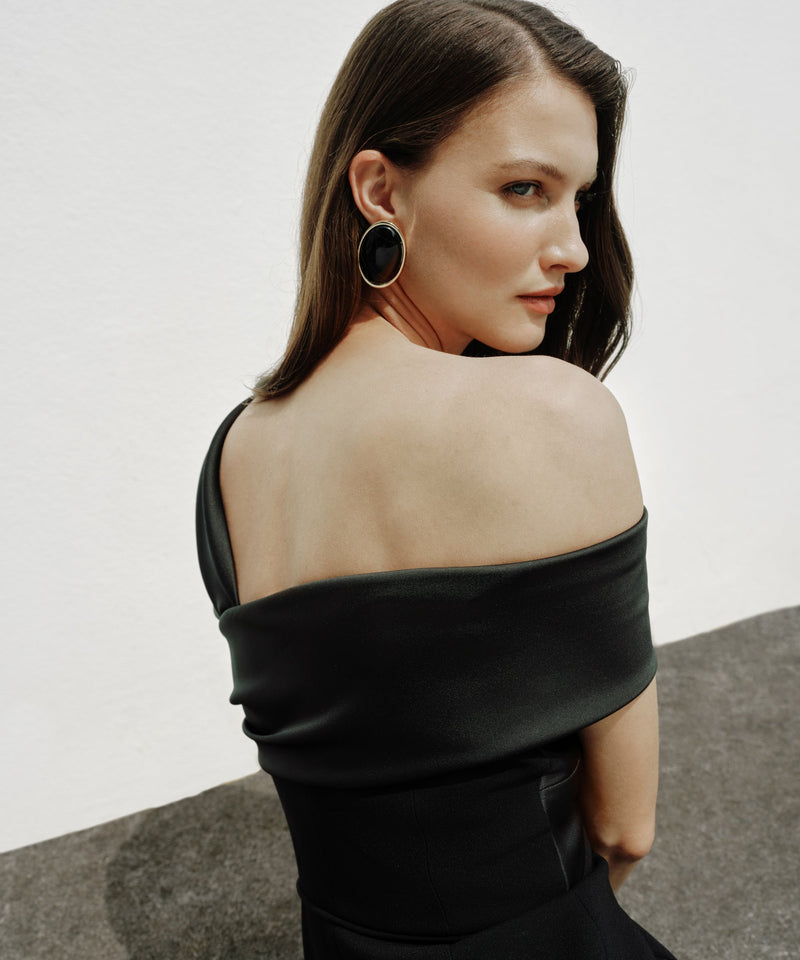 Ipekyol Asymmetrical Bow Dress Black