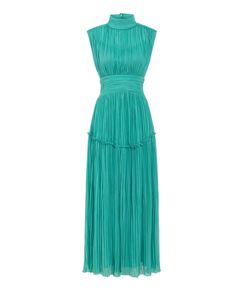 Ipekyol Draped Chiffon Dress Blue