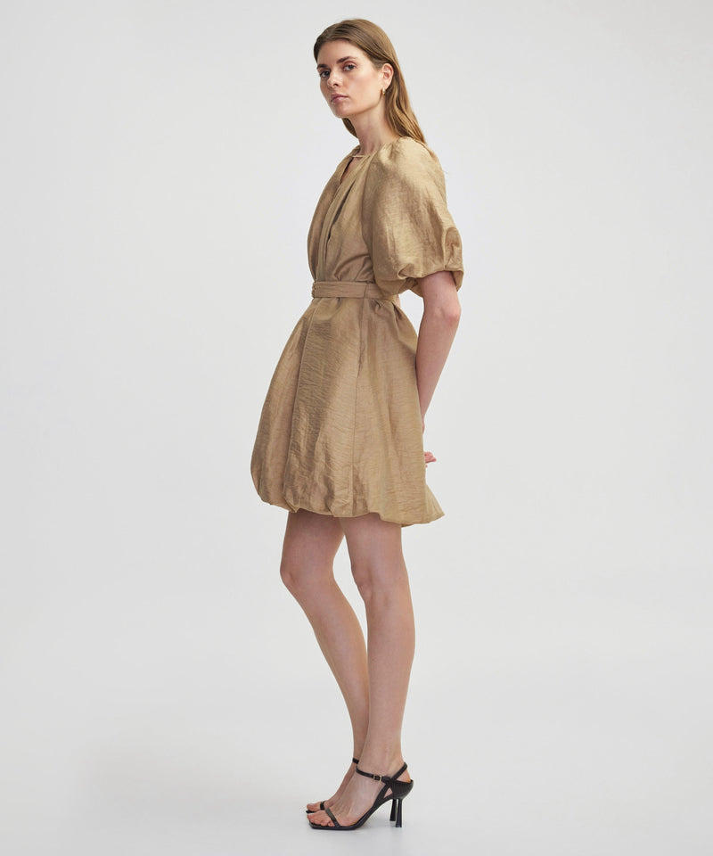 Ipekyol Balloon Sleeve Dress With Chain Accessories Natural