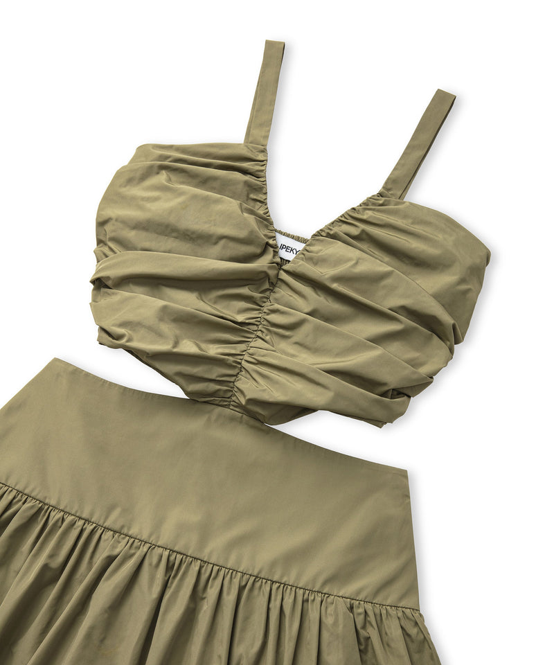 Ipekyol Cutout Taffeta Dress Khaki