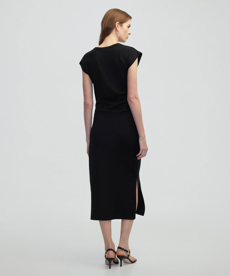 Ipekyol Metallic Accessory Midi Dress Black