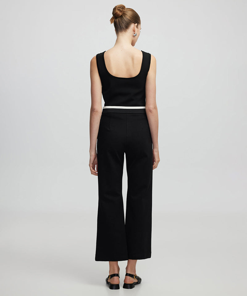 Ipekyol Contrast Waist Culotte Fit Trousers Black