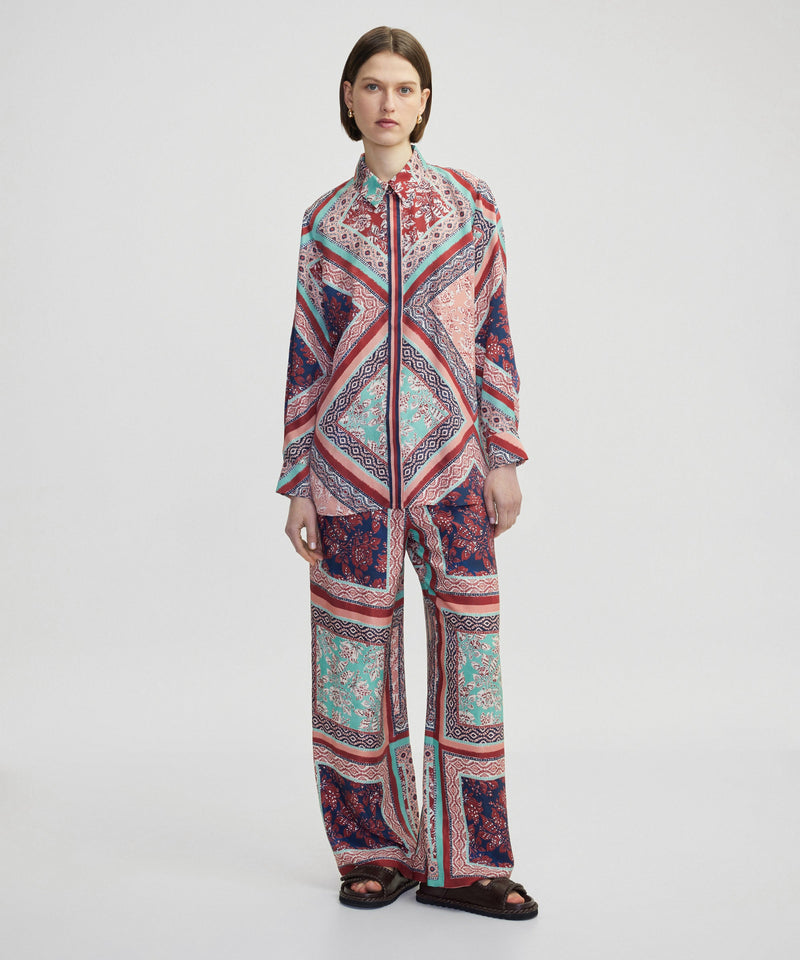 Ipekyol Patterned Drawstring Trousers Brown