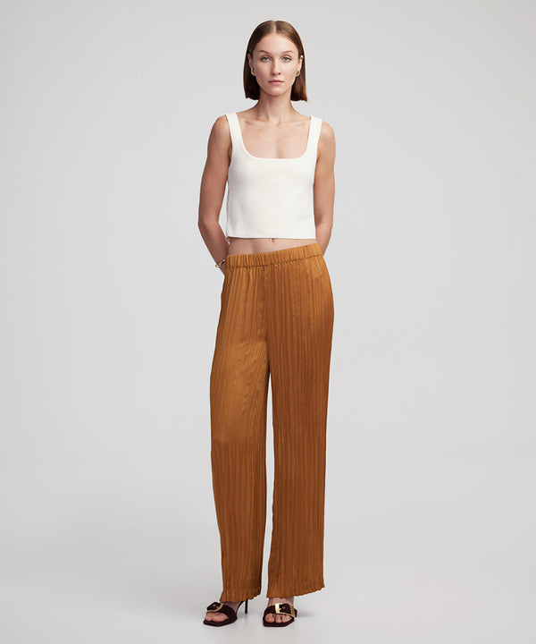 Ipekyol Crinkle Effect Trousers Tobacco