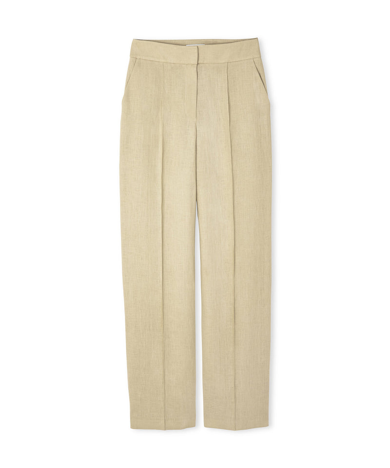 Ipekyol Wide Leg Fit Linen Trousers Natural