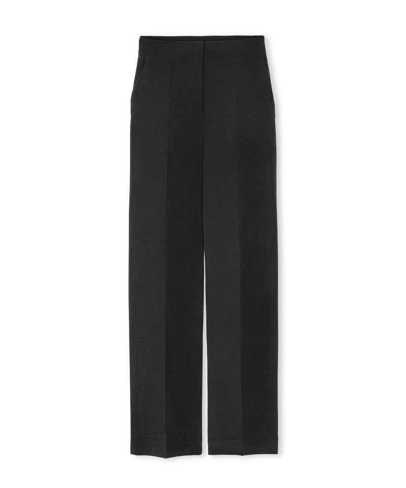 Ipekyol Ribbed Wide Leg Trousers Black