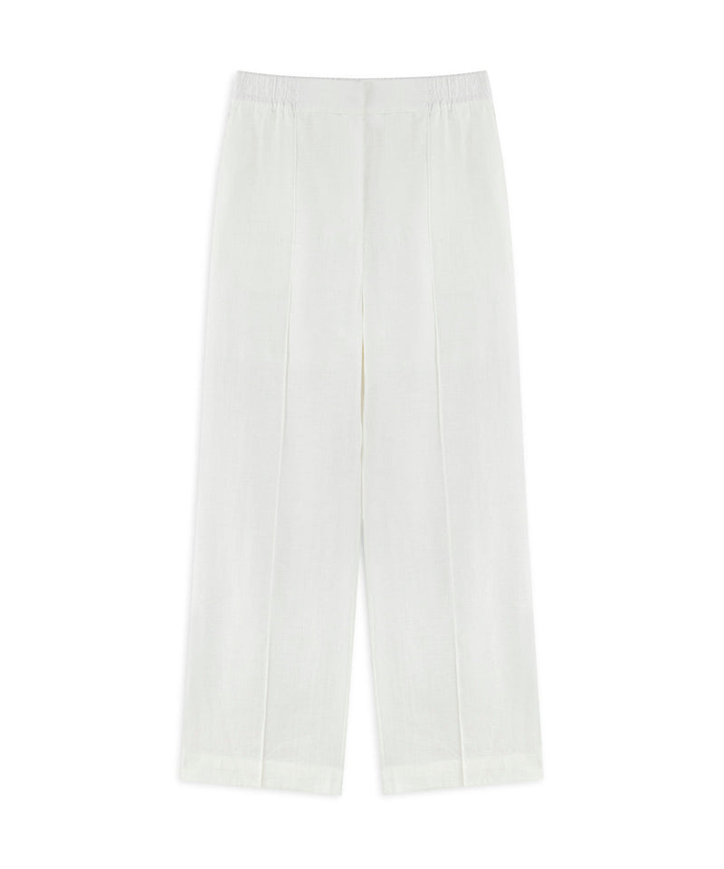 Ipekyol Straight Fit Linen Trousers White