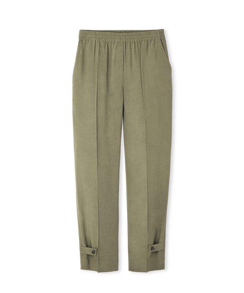 Ipekyol Elastic Waist Trousers With Buttons Khaki