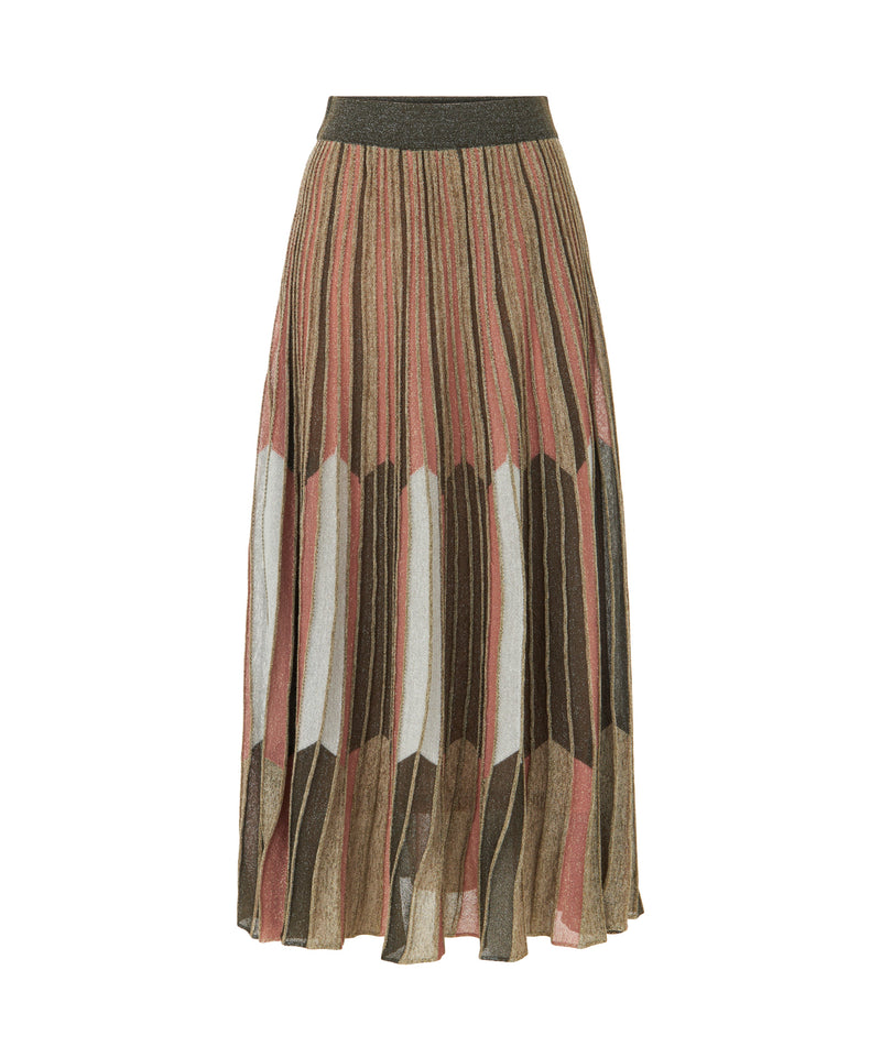 Ipekyol Patterned Knitted Skirt Light Khaki