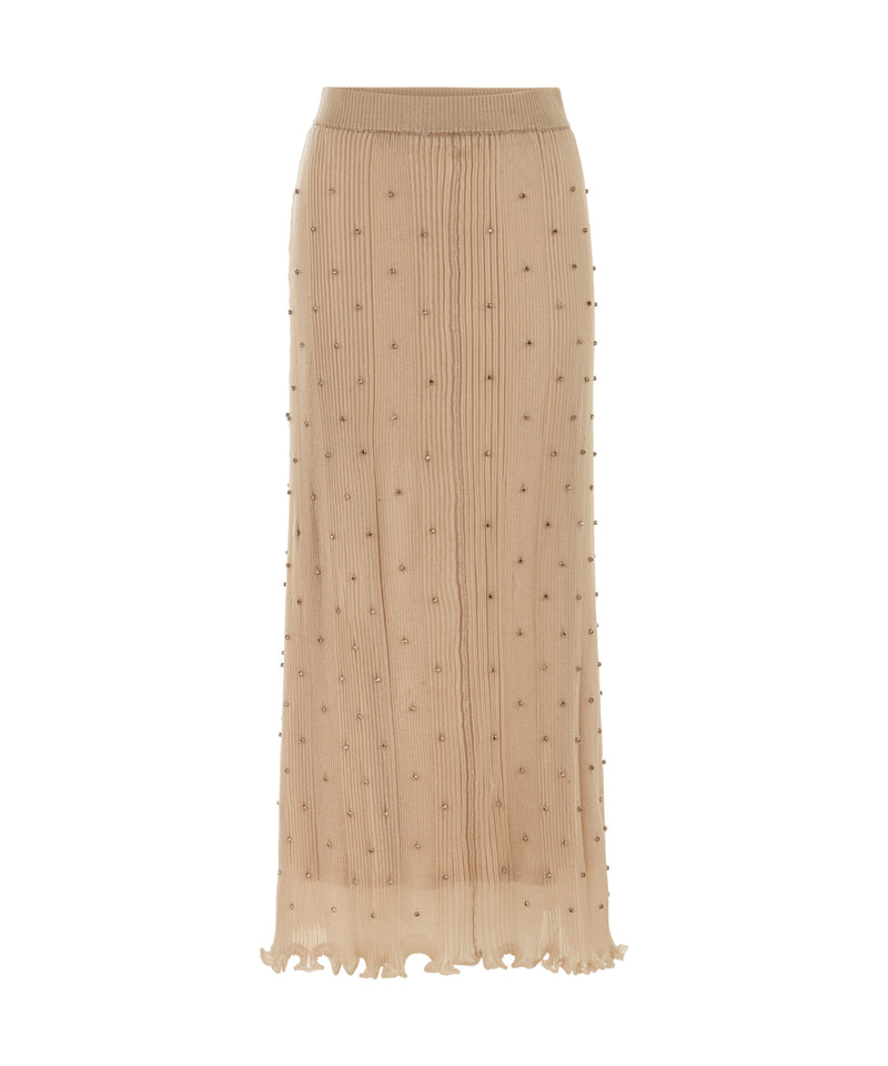 Ipekyol Embellished Detail Knit Skirt Gold