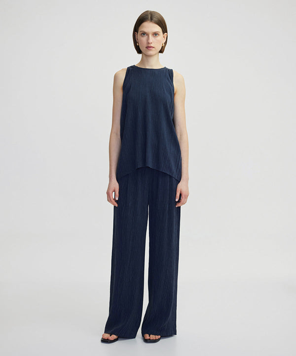 Ipekyol Cupro Blouse Navy