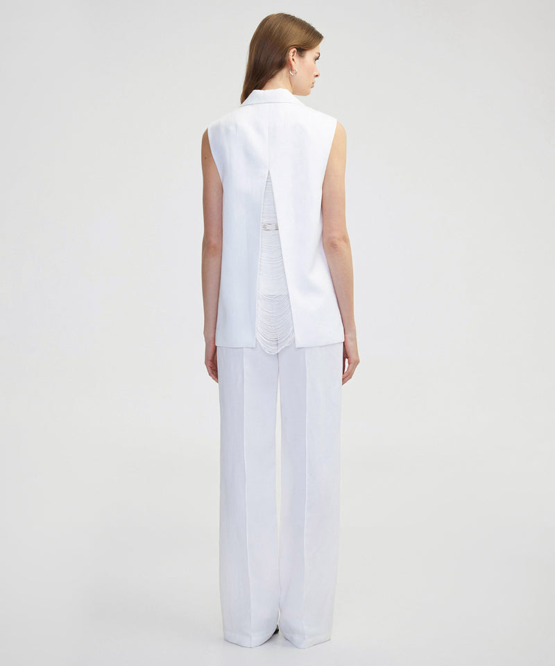 Ipekyol Vest With Back Neckline And Tassels White
