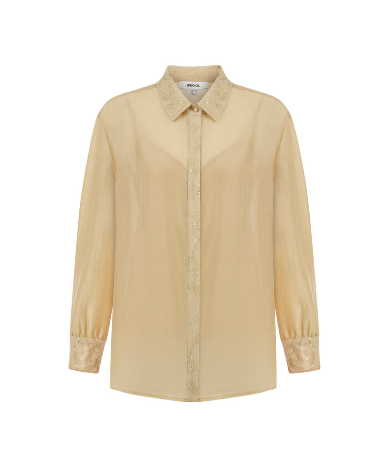 Ipekyol Embellished Detail Shirt Natural