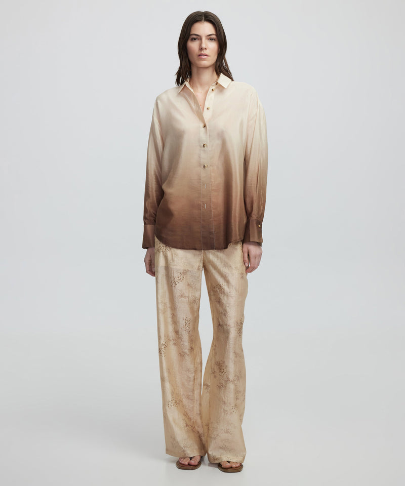 Ipekyol Gradient Color Transition Shirt Light Brown