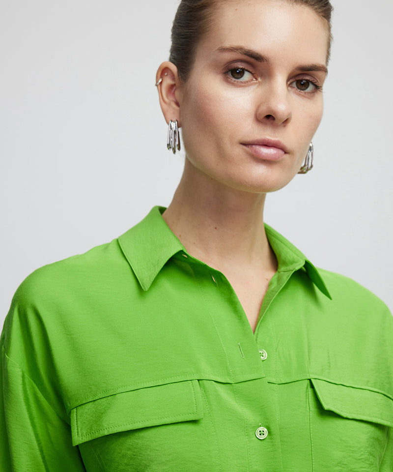 Ipekyol Pocket Flap Shirt Green