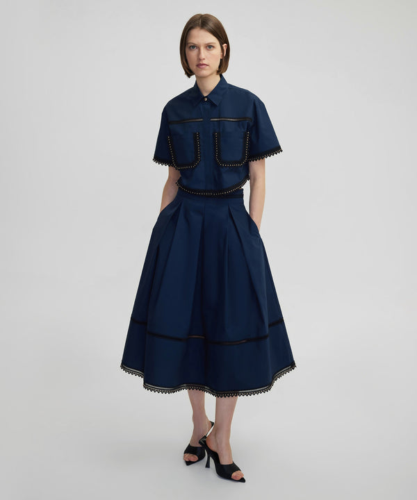 Ipekyol Contrast Stripe Shirt Navy