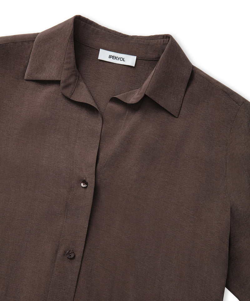 Ipekyol Relaxed Fit Basic Shirt Brown
