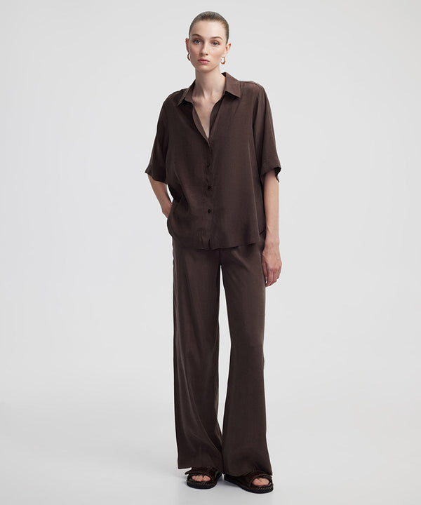 Ipekyol Relaxed Fit Basic Shirt Brown