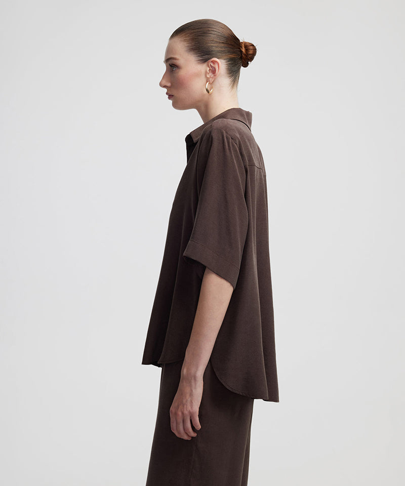 Ipekyol Relaxed Fit Basic Shirt Brown