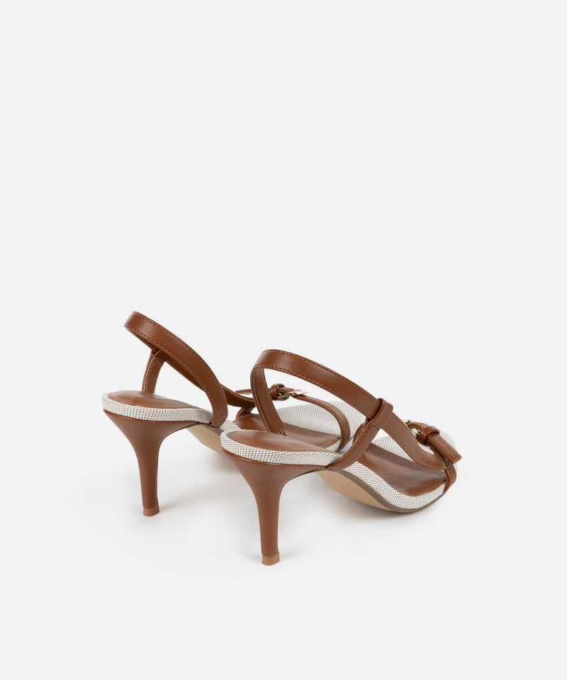 Ipekyol Minimal Metal Buckle Heels Brown