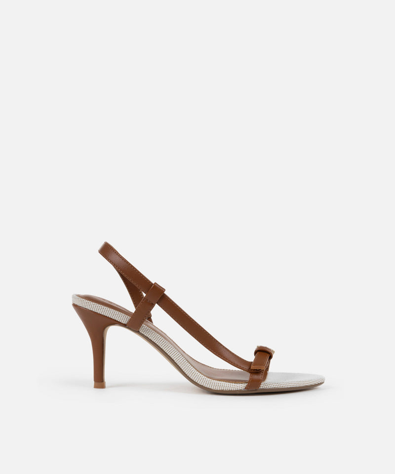 Ipekyol Minimal Metal Buckle Heels Brown