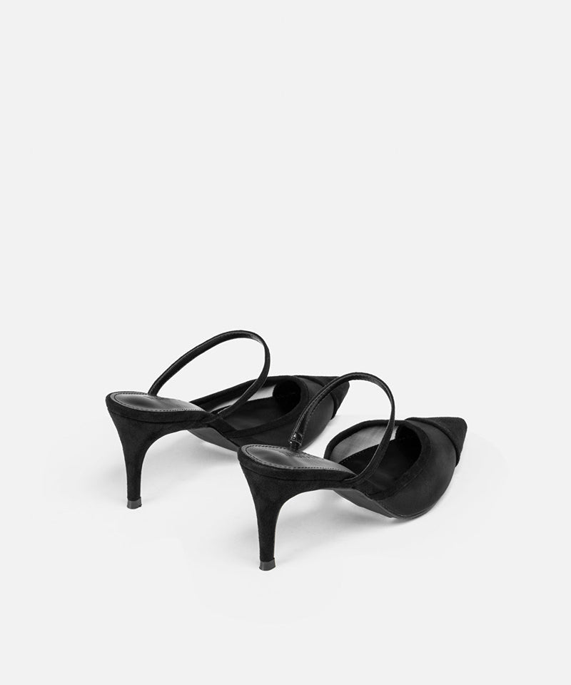 Ipekyol Transparent Mix Heeled Slippers Black