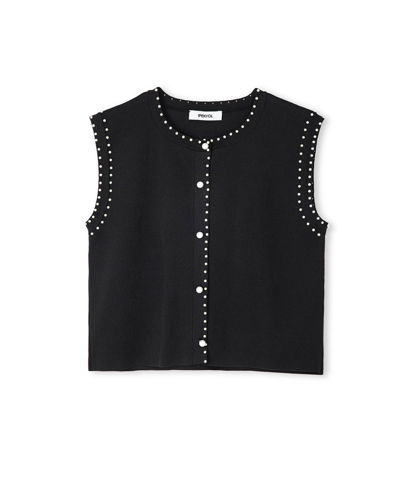 Ipekyol Faux Pearl Accessory Knitwear Black