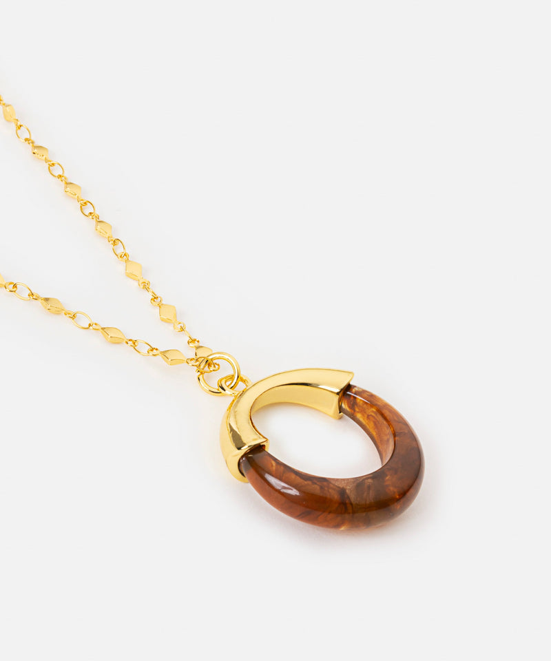 Ipekyol Necklace With Resin And Metal Pendant Gold