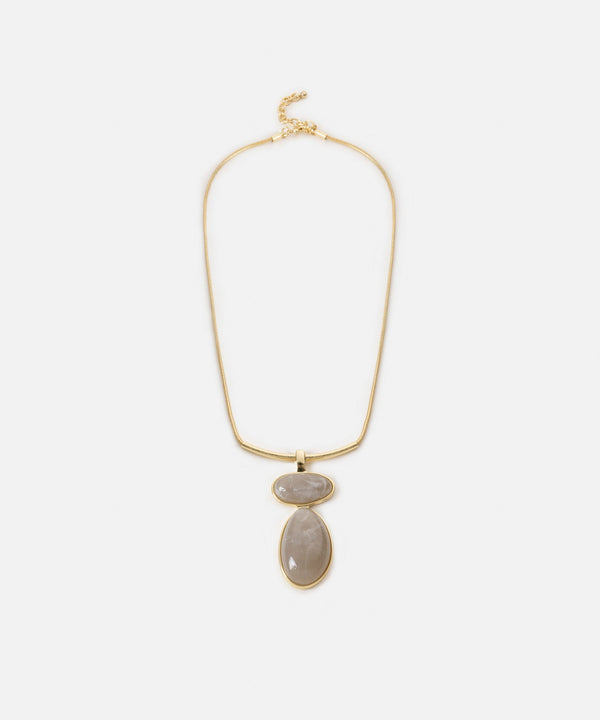 Ipekyol Oval Resin Pendant Necklace Gold