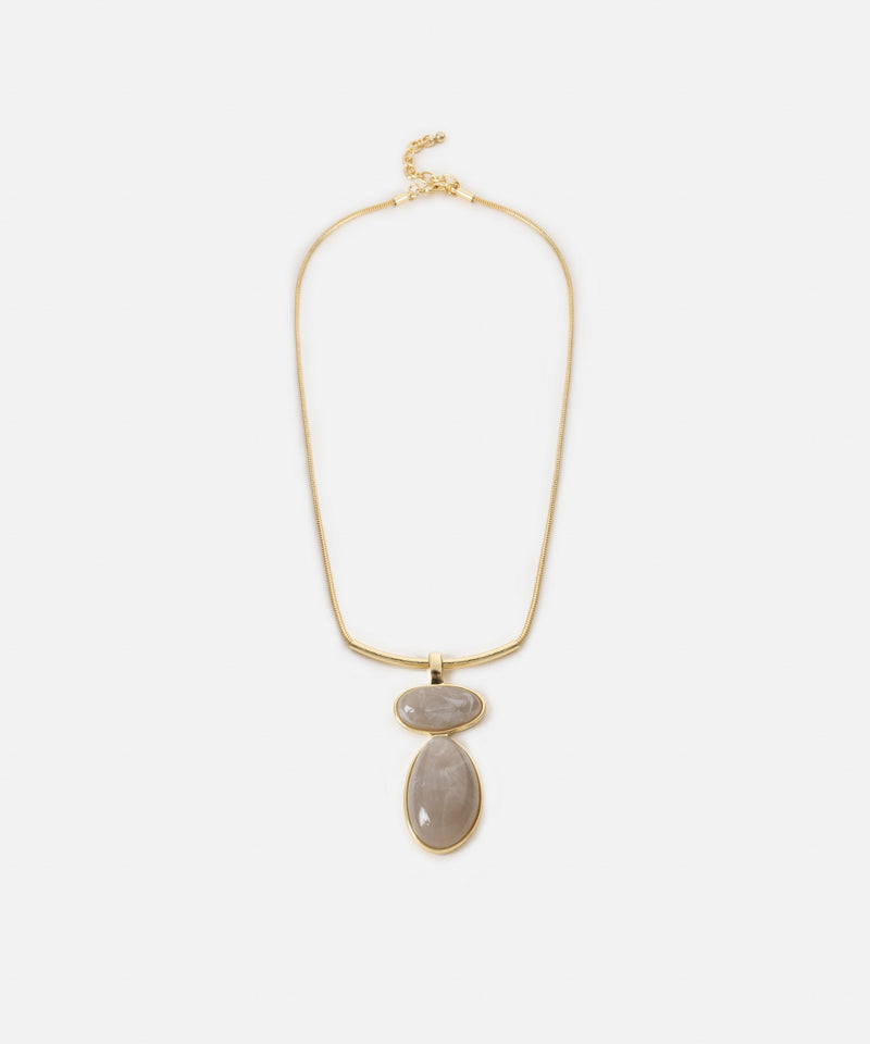 Ipekyol Oval Resin Pendant Necklace Gold