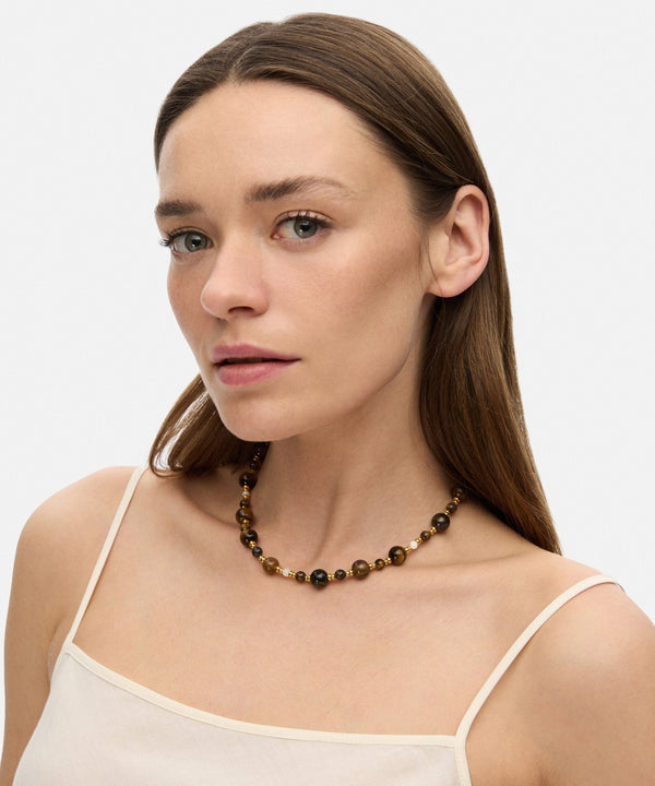 Ipekyol Beads Detailed Necklace Brown