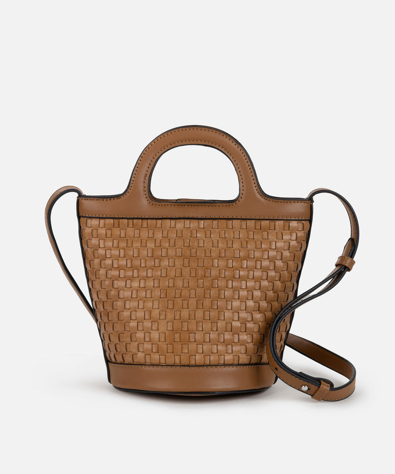 Ipekyol Knitted Textured Bucket Bag Brown