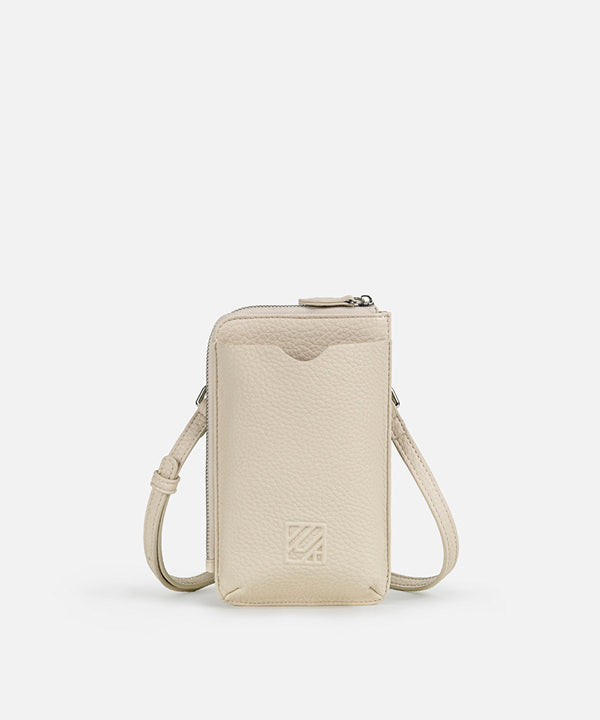 Ipekyol Monogram Printed Leather Look Bag Cream