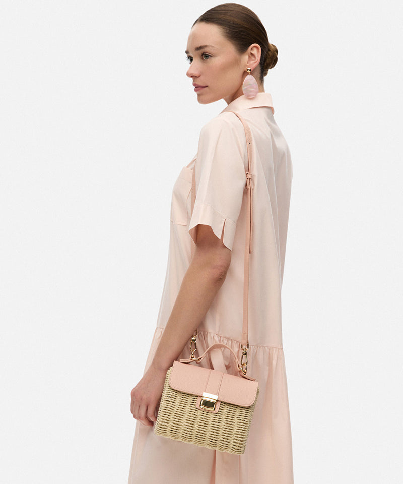 Ipekyol Double Strap Bag With Contrast Flap Powder