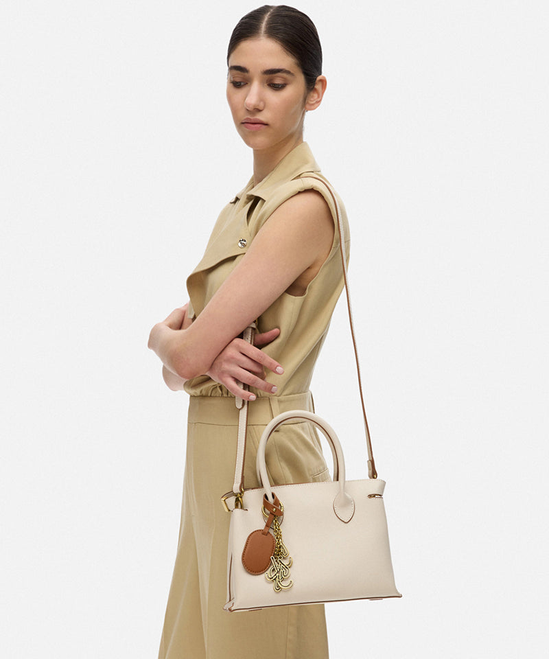 Ipekyol Leather Look Bag With Contrast Accessories White