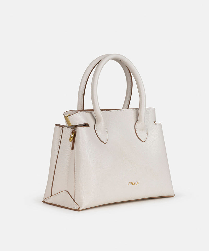Ipekyol Leather Look Bag With Contrast Accessories White