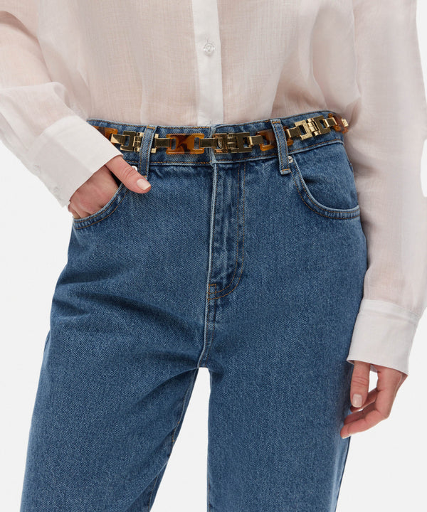 Ipekyol Resin Metal Belt Gold