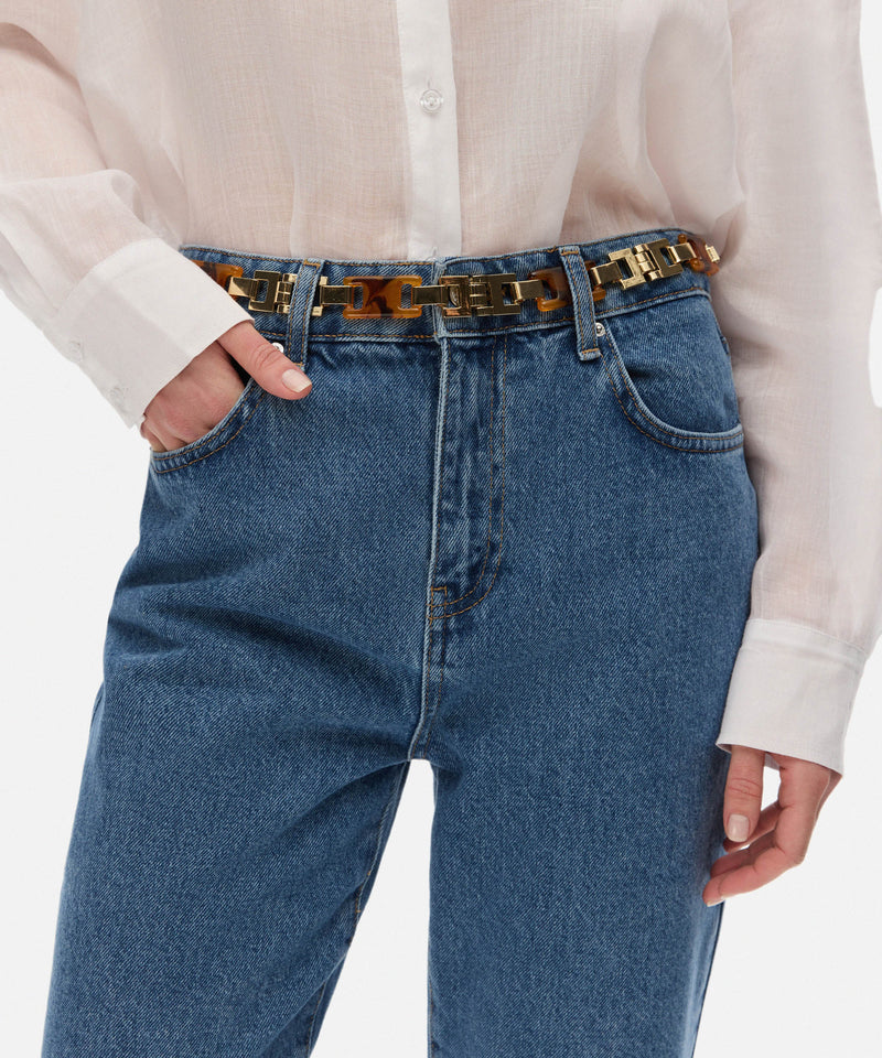 Ipekyol Resin Metal Belt Gold
