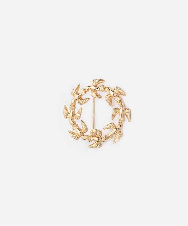 Ipekyol Metal Bird Brooch Gold