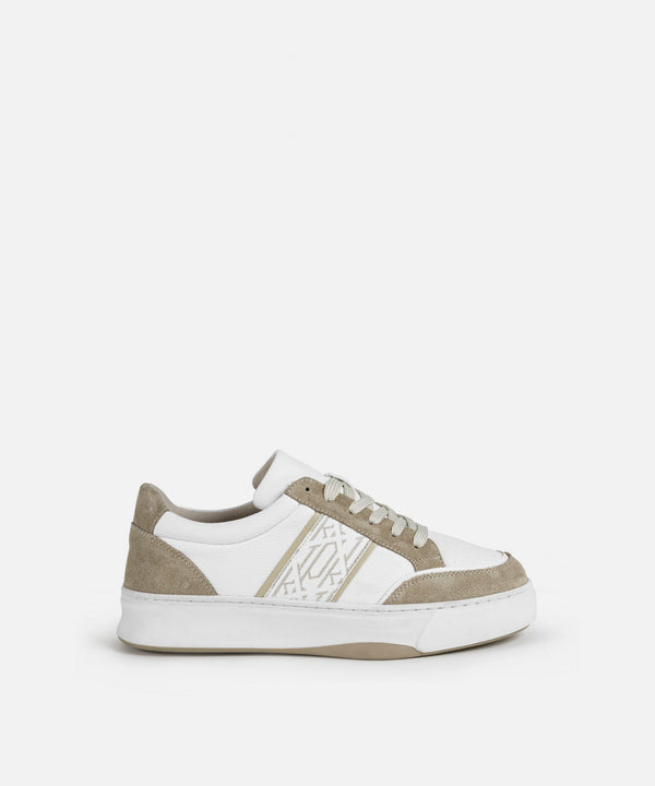 Ipekyol Monogram Pattern Mix Sneakers Beige