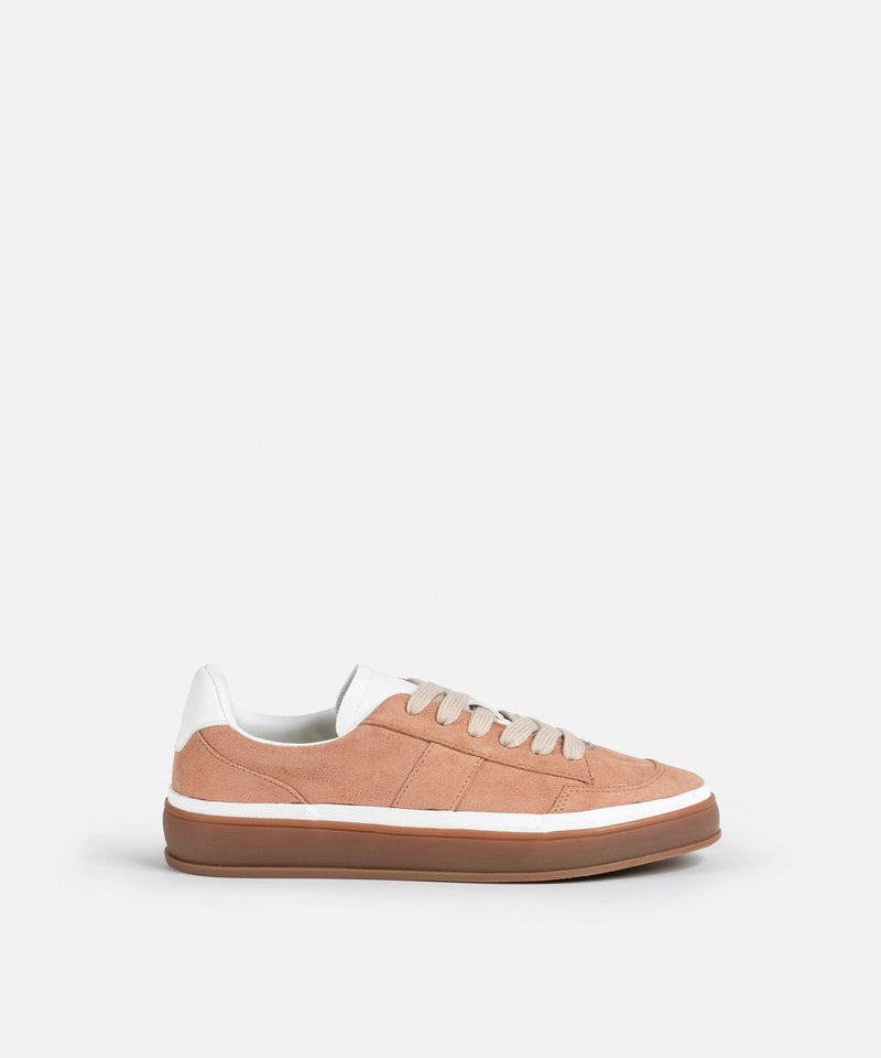 Ipekyol Contrast Textured Lace-Up Sneakers Brown