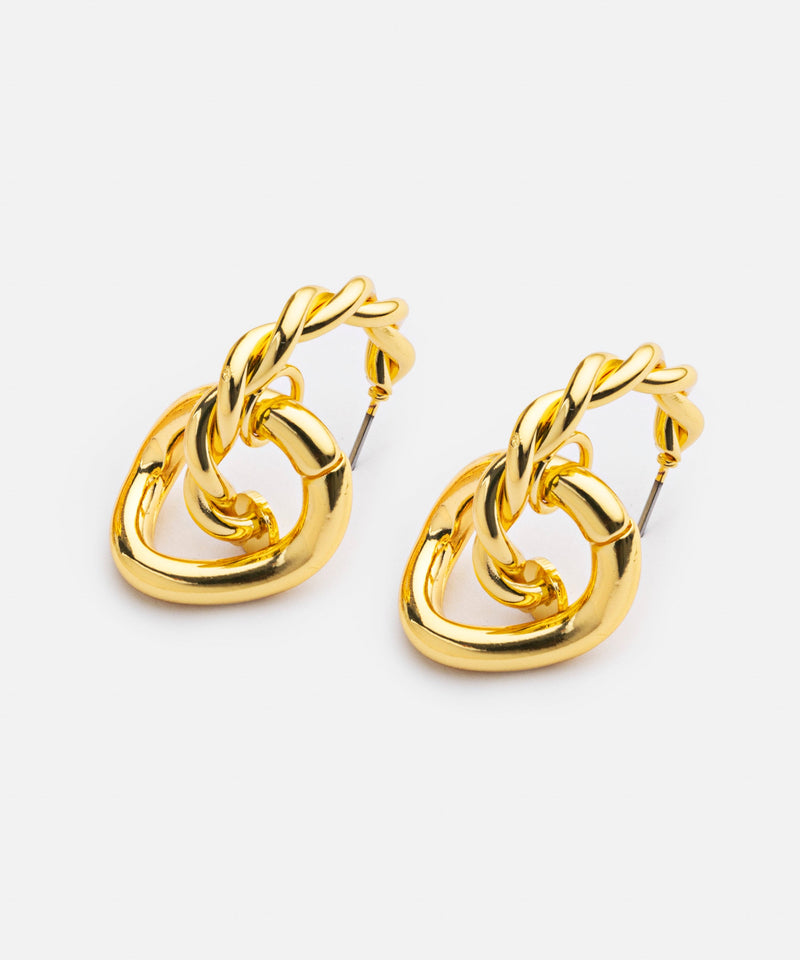 Ipekyol Interlocking Metal Earrings Gold
